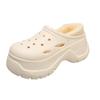 Novos Sapatos de Algodão com Solado Grosso, Forrados com Lã, com Furos, Femininos, Antiderrapantes, Térmicos, Casuais, Versáteis, Pantufas de Algodão