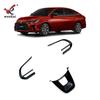 Adecuado para Toyota 23 Yaris Ativ volante modificado Decoración tira brillante VIOS parche de botón especial