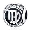 Colgantes Mejores Vendidos Transfronterizos Europeos y Americanos de Cobre Plateado Doce Signos del Zodiaco Accesorios para Joyería DIY Pulsera Collar