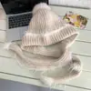 Gorro de Punto Rojo con Pompón Navideño para Mujer, Gorro Grueso de Invierno Cálido que Protege las Orejas, Gorro de Punto para la Cabeza a Prueba de Frío