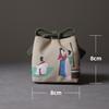 Erya Fabricante Al por Mayor Bolsa de Almacenamiento Set de Té de Viaje Tela de Algodón Bolsa de Tela para Tetera Taza de Té Bolsa de Tela con Pintura Antigua Algodón y Lino Natural