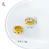 Accesorios de Joyería DIY de Cubos de Azúcar Coloridos, Estilo Antiguo Oro Arena Incrustado con Circonita, Agujero Pasante Cobre Dorado Chapado Diseños Geométricos, Múltiples Opciones Disponibles