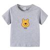 Camiseta de Manga Corta de Algodón Puro para Niñas Transfronteriza Ropa de Verano para Niños Bebé Dibujos Animados Estampado Manga Media Top de Verano para Niños