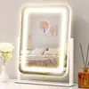 Espejo de Maquillaje LED de Escritorio, Espejo Inteligente con Iluminación de Tres Colores, Espejo de Belleza de Alta Definición para Escritorio