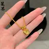 Loja Dourada Mesmo Estilo Ouro Areia Alta Retenção de Cor Fofa Colar Laço Hello Kitty Joias de Moda de Alta Qualidade Corrente para Clavícula Feminina
