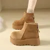 Botines Melaleuca para Mujer Otoño/Invierno con Forro de Algodón Plus Size Aumentadores de Altura para Personas Bajas 2026 Nuevos Super Calientes Suela Gruesa Botas de Nieve