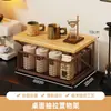 Prateleira de mesa estilo meados do século, organizador de xícaras de café, aparador em estilo gaveta de vários níveis, prateleira de bancada