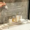 Prateleira de Armazenamento para Bancada em Aço Inoxidável para Banheiro, Mesa de Maquiagem, Organizador Multifuncional para Cosméticos