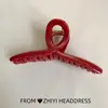 Pinza Avanzada Ankora Roja Agarre Rojo Internet Rojo 2024 Temperamento Pinza para Cabello Adorno para la Cabeza Combinación con Todo Pinza de Tiburón