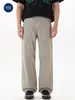 Ropa para Hombre Muqiu 2026 Nuevo Estilo Americano Lona de Perla Marca de Moda Pantalones Casuales para Hombre, Estilo Old Money, Corte Relajado Pantalones de Commuter