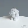 Cachorro Estereoscópico de Pelúcia Desenho Animado Pequenos Enfeites de Resina Chaveiro DIY Feito à Mão Pingente Pingente Material para Joias Acessórios