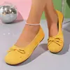 Comercio Electrónico Transfronterizo Tallas Grandes Otoño 2026 Nueva Llegada Múltiples Colores Retro Franceses Planos con Lazo Mocasines Zapatos Individuales para Mujer