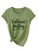 Abrace a jornada Amazon eBay site independente camiseta feminina confortável e versátil com decote V e manga curta