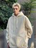 Primavera y Otoño Nueva Moda Marca Plumpian Guapo Pesado Suelto Chaqueta de Alta Gama Sudadera con Capucha Americana Retro Oversize para Hombre