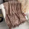 Cachecol Luojia imitação de cashmere para mulheres, xale dupla face com franjas para outono e inverno, aquecedor de pescoço quente, acessório versátil, aquecedor de pescoço para ar condicionado atacado