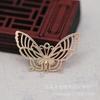 Yiwu Gold Ray color chapado en oro DIY cobre mariposa borla etiqueta de flor accesorios adorno para la cabeza de polilla B1554