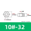 Estándar Nacional Hecho en América Acero Inoxidable 304 Negro Tuerca Hexagonal Tapa de Tornillo M2M3M4M5M6M8M10 Tuerca Cincada Negra