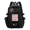 Mochila Anime Desenho Animado Bocchi the Rock, Pedra Solitária, para Meninas, Alunos do Ensino Fundamental e Médio, Bolsa de Ombro Duplo de Grande Capacidade