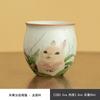 Bege Ru Kiln Cute Cat Master Cup Ru Porcelana Pessoal Doméstico Cerâmica Kung Fu Chá Conjunto Pequeno Chá Xícara Sub-convidado Chá Degustação Xícara