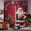 Cortinas com Estampa Digital de Cena de Neve Quente de Natal Transfronteiriça Decoração de Janela de Casa Cozinha Café Cortinas de Janela