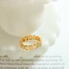 TikTok Más Vendido Celebridad de Internet Anillo Personalizado de Zirconia con Diamantes Completos Acero Titanio Chapado en Oro Anillo de Dedo Nicho Joyería Libre de Color