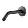 Tubo Redondo de Acero Inoxidable para Pared Transfronterizo Negro Cepillado Dorado Varilla Pequeña en Ángulo 15/ 20cm Brazo de Ducha Oculto