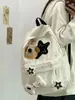 Mochila escolar original Star para mujer estilo japonés ins de pana y2k gran capacidad estilo universitario mochila para estudiante de secundaria