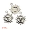 Accesorios para Joyería de Aleación Retro DIY Serie Sol Estrella Luna Colgantes Collares Pulseras Dijes Venta Caliente Transfronteriza