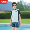 Traje de Baño para Niños, Dos Piezas, Nuevo Modelo 2026, Conjunto de Traje de Baño de Doble Capa de Secado Rápido con Protección Solar para Niños