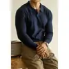 [Serie Pionero] Suéter de Punto con Cuello Alto Mezclado con Seda de Morera Cloud-Sense para Hombre Otoño 2025 Camisa Base de Manga Larga