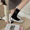 Otoño e Invierno Nuevos Calcetines de Lazo Bordado Estilo Ballet Calcetines Ins para Mujer Boca Raya Vertical Tubo Medio Calcetines Apilados Calcetines Zhuji