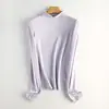 Camiseta Térmica Antibacteriana Yifeisi para Mulheres, Nova Coleção Outono/Inverno, Gola Alta Meia-Calça, Slim Fit, Manga Longa