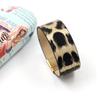 Pulsera Ancha de Cuero PU con Estampado de Cuadros Negros y Rojos para Mujer, Pulsera de Cuero Sintético con Estampado de Leopardo Simple y Única para Mujer, Joyería Transfronteriza de Moda Más Vendida