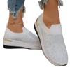 Zapatos de mujer de talla grande para comercio exterior 2024 nuevos punta redonda tacón inclinado moda taladro caliente deportes ocio un pedal zapatos de mujer en stock