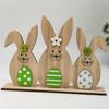 Huevos de Pascua, artesanías de madera, artesanías de conejo, adornos, decoración de escritorio para el hogar, adornos al por mayor.
