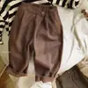 Suporta Personalização~ Calças Casuais Largas Infantis, Novos Estilos Primavera e Outono para Meninos e Meninas, Calças Cenoura Estilosas