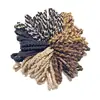 Cuerda Trenzada para el Cabello Color Café con Leche Torcida Dos Tonos Empalmada Goma Elástica Lazo para el Cabello de Mujer Cuerda Elástica Alta para Cola de Caballo Anillo para el Cabello Estuche de Cuero
