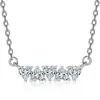 Joyería de Plata Plata 925 Collar de Corazón Lujo Accesible Nicho Plata de Ley Colgante de Corazón con Circonita Exportación Collar Europeo y Americano Collar para Mujer