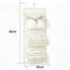 Bolsa colgante para almacenamiento de ropa interior, organizador de pared para armario, separador para calcetines y pantis, perfecto para dormitorios y almacenamiento junto a la cama