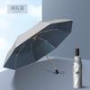 Sombrilla Solar Protección UV Doble Capa Plata Titanio Sombrilla Parasol Protección Solar Extra Fuerte Plegable para Mujer para Lluvia o Sol Doble Uso upf50+