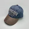 Gorra de béisbol con letras bordadas de color contrastante estilo retro americano para hombre y mujer, visera solar, personalidad, sombrero casual viejo de pico de pato, venta al por mayor