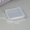 Caja cuadrada transparente de plástico para tapones de oídos, pequeña, para guardar joyas, repuestos, cuentas y aparejos de pesca.