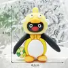 Chaveiro de Boneco Pinguim Pequeno Desenho Animado Pvc Cola Macia Mini Pingente de Pinguim Pequeno Pingente Requintado para Mochila Gashapon Cego