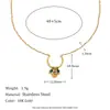 Europa y Estados Unidos joyería de moda de temperamento nuevo medieval transfronteriza anillo de acero inoxidable chapado en oro de 18K collar con colgante pequeño de amor