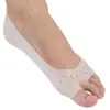 Calcetines Invisibles Antideslizantes de Punta Abierta Peep-Toe para Mujer, Zapatos de Tacón Alto de Verano, Calcetines Hidratantes Resistentes al Olor, Calcetines Bajos Tipo Barco, Calcetines de Silicona para Dos Dedos