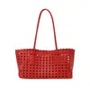 Bolsa Tote Grande de Alta Qualidade Estilosa para o Dia a Dia Verão Casual Viagem Cesta de Legumes Bolsa de Ombro Vazada na Moda