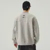 Sudadera pesada de hombre estilo americano, nuevo jersey primavera/otoño 2026, chaqueta casual versátil, camiseta básica casual para jóvenes