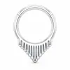 Anillo nasal cerrado sin costuras de aleación de titanio G23 con incrustaciones de circonita Zhenping, aro para tabique nasal y hueso de la oreja, joyería nasal finamente tallada F136