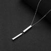 Cadena de suéter de acero inoxidable para mujer, collar con colgante rectangular desmontable tridimensional, estilo frío simple, cadena de suéter de acero de titanio, fábrica