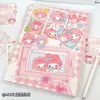 Caderno fofo My Melody Biaino plano, caderno de página colorida, bloco de notas, caderno de conveniência para estudante com alta estética